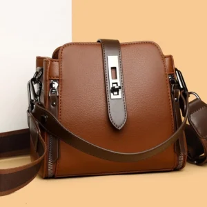 High-quality Messenger Bags For Women Luxury Crossbody Shoulder Bags Female(Brown)