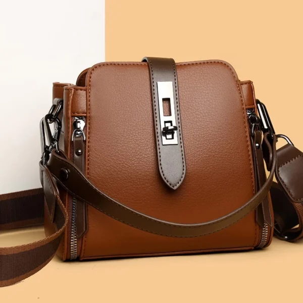 High-quality Messenger Bags For Women Luxury Crossbody Shoulder Bags Female(Brown)