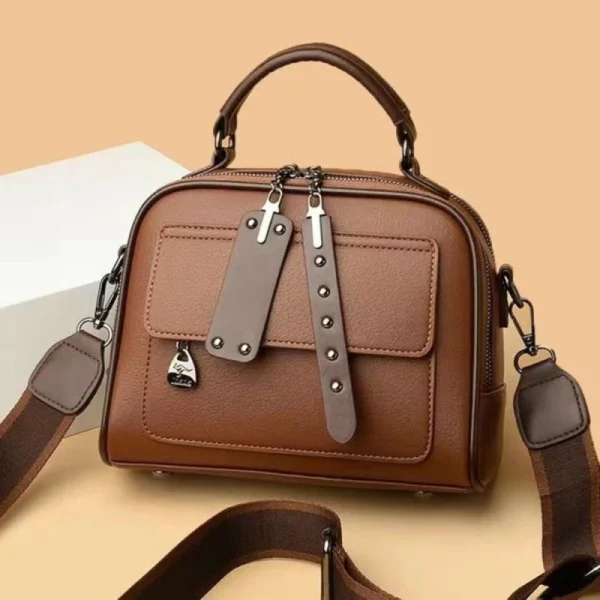 Genuine Soft Leather Handbag-Black